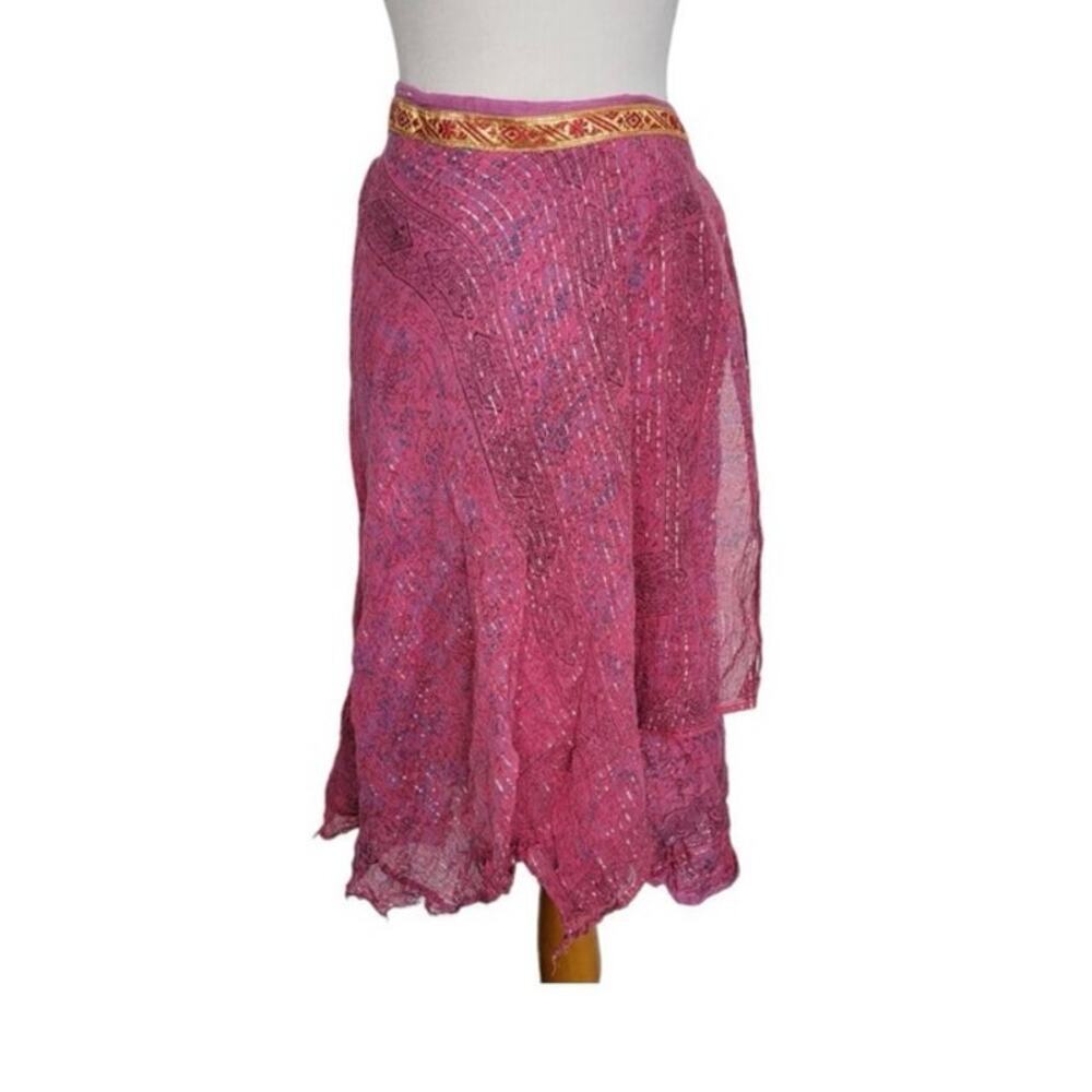 Vintage boho soft surrounding wrap skirt sz s